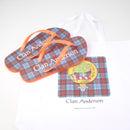 Anderson Tartan Flip Flops With Matching Bag