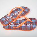 Anderson Tartan Flip Flops With Matching Bag
