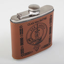 MacIntyre Clan Crest PU Leather Covered Hip Flask