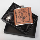 MacIntyre Clan Crest PU Leather Covered Hip Flask