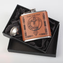 Chisholm Clan Crest PU Leather Covered Hip Flask