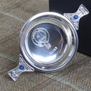 Clan Crest Engraved Pewter Gem Handle Quaich