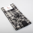 Wool Mini Sash in Menzies Black and White Tartan