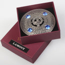 Lamont Clan Crest Pewter Plaid Brooch