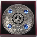 Lamont Clan Crest Pewter Plaid Brooch