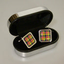 Buchanan Modern Tartan Cufflinks - Choose Your Shape
