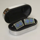 Wood Tartan Cufflinks - Choose Your Shape.
