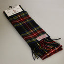 Lambswool Scarf in Stewart Black Modern Tartan