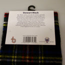 Lambswool Scarf in Stewart Black Modern Tartan