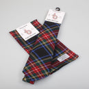 Tie and Pocket Square Gift Set - Stewart Black Modern Tartan