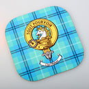 Oliphant Clan Crest and Tartan Wooden Coaster 4 Pack