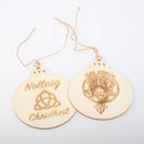 Douglas Clan Crest Woodcraft Christmas Ornaments - 3 Pack