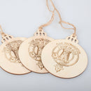 MacNaughton Clan Crest Woodcraft Christmas Ornaments - 3 Pack