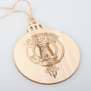 MacNaughton Clan Crest Woodcraft Christmas Ornaments - 3 Pack