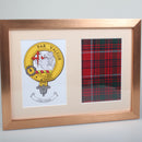 Clan Crest & Real Tartan - Framed