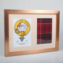 Clan Crest & Real Tartan - Framed