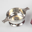 MacFarlane Clan Crest Quaich with Gold Trim