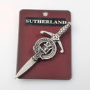 Clan Crest Pewter Kilt Pin with Sutherland Crest