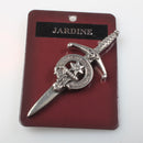 Clan Crest Pewter Kilt Pin with Jardine Crest