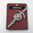 Clan Crest Pewter Kilt Pin with Boyle Crest