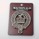 MacDonald of Clanranald Clan Crest Badge in Pewter