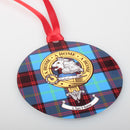 Hume /  Home Clan Crest and Tartan Metal Christmas Ornament - 6 Styles Available