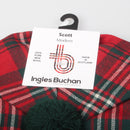 Unisex Wool Tam in Scott Red Modern Tartan