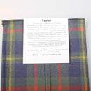 Wool Tartan Pocket Square in Taylor Tartan