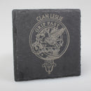 Leslie Clan Crest Slate Coaster