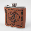 MacNaughton Clan Crest PU Leather Covered Hip Flask