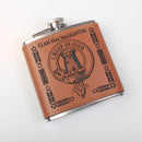 MacNaughton Clan Crest PU Leather Covered Hip Flask