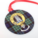 MacCallum Clan Crest and Tartan Metal Christmas Ornament - 6 Styles Available