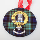 MacCallum Clan Crest and Tartan Metal Christmas Ornament - 6 Styles Available