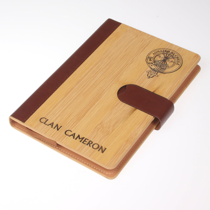 Cameron Clan Crest Luxury Bamboo Covered Notebook