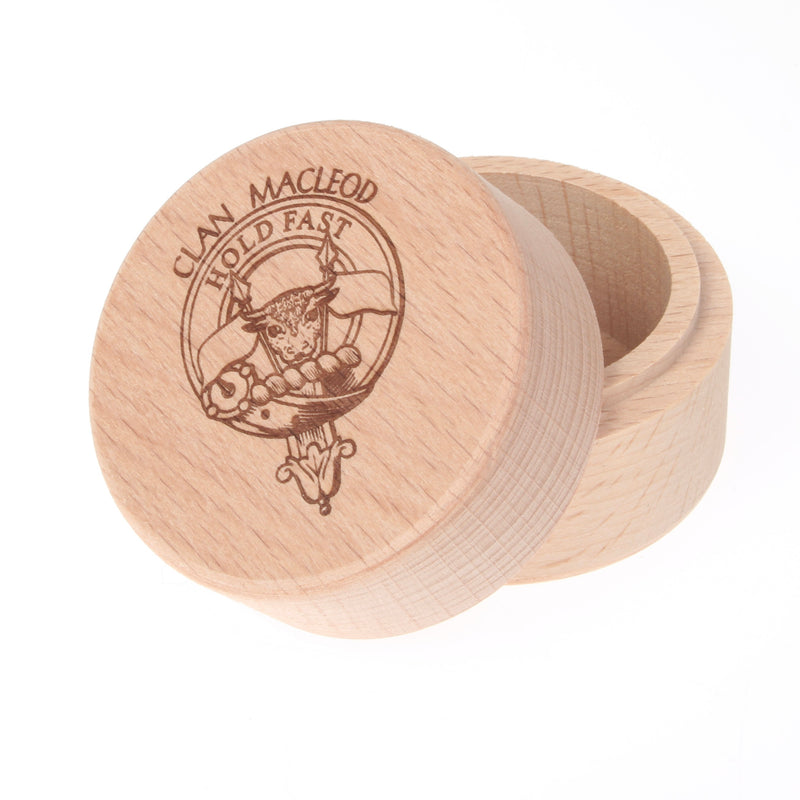 MacLeod Clan Crest Wooden Ring Box