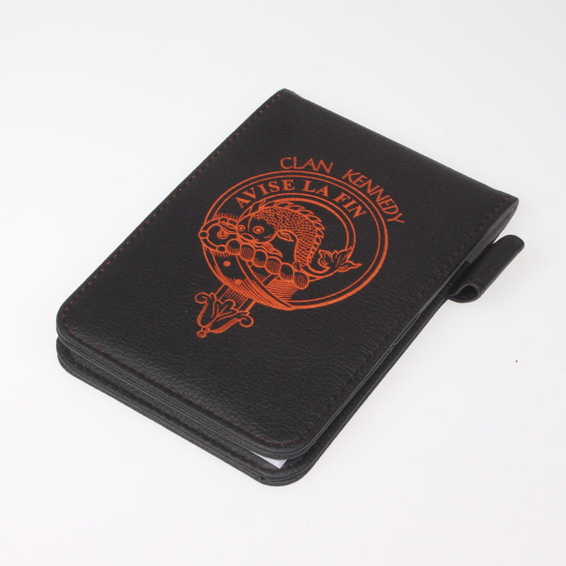 Kennedy Clan Crest Engraved Leather Small Notebook