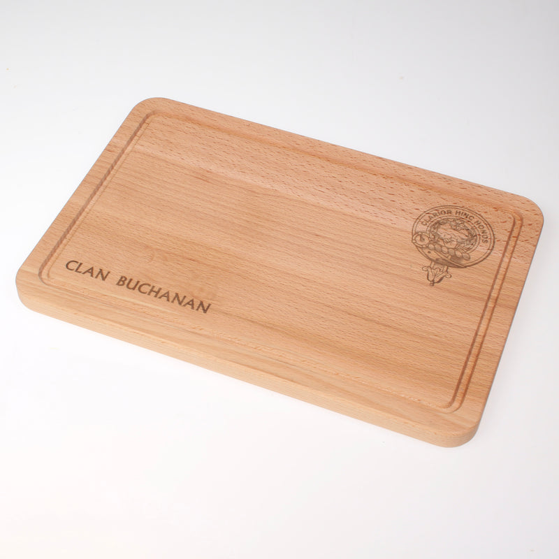 Buchanan Clan Crest Engraved Wooden Chopping board