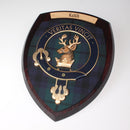 Handmade Keith Clan Crest Wall Plaque showcasing a hardwood shield and tartan, available in Regular and Extra Large sizes.