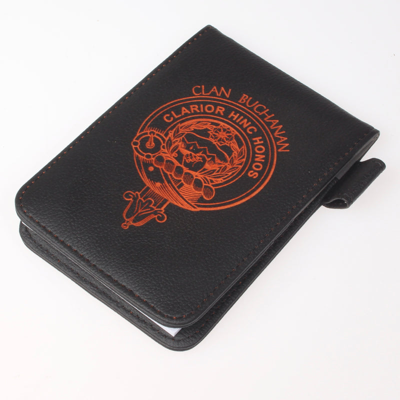 Buchanan Clan Crest Engraved Leather Small Notebook