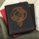 Innes Clan Crest Leather Passport Cover