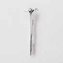 Shinty Kilt Pin in polished pewter, presented in a stylish black box by The Sgian Dubh Co, showcasing Scottish craftsmanship.