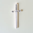 Claymore Kilt Pin - Elegant polished pewter design crafted in Scotland, perfect accessory for traditional Scottish attire.