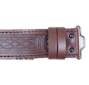 Celtic Embossed Leather Kilt Belt