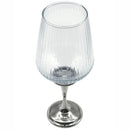 Legacy Pewter Ribbed Wine Glass