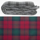 Wool Strip Ribbon in Lindsay Modern Tartan - 5 Strips, Choose your Width, perfect for wedding trimmings and crafting projects.