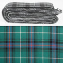 Wool Strip Ribbon in MacDonald of the Isles Green Ancient Tartan - 5 Strips, Choose your Width for wedding trimmings and decorations.