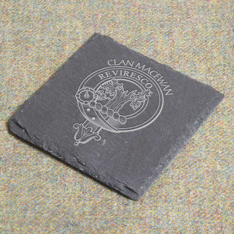 MacEwan Clan Crest Slate Coaster