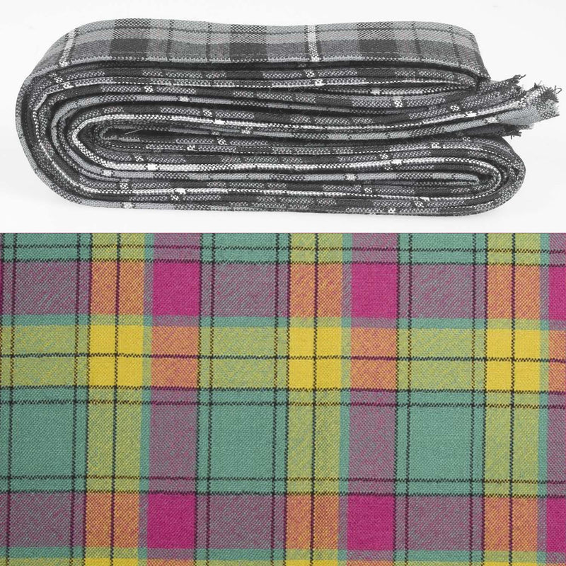 Wool Strip Ribbon in MacMillan Old Ancient Tartan - 5 Strips, Choose Your Width