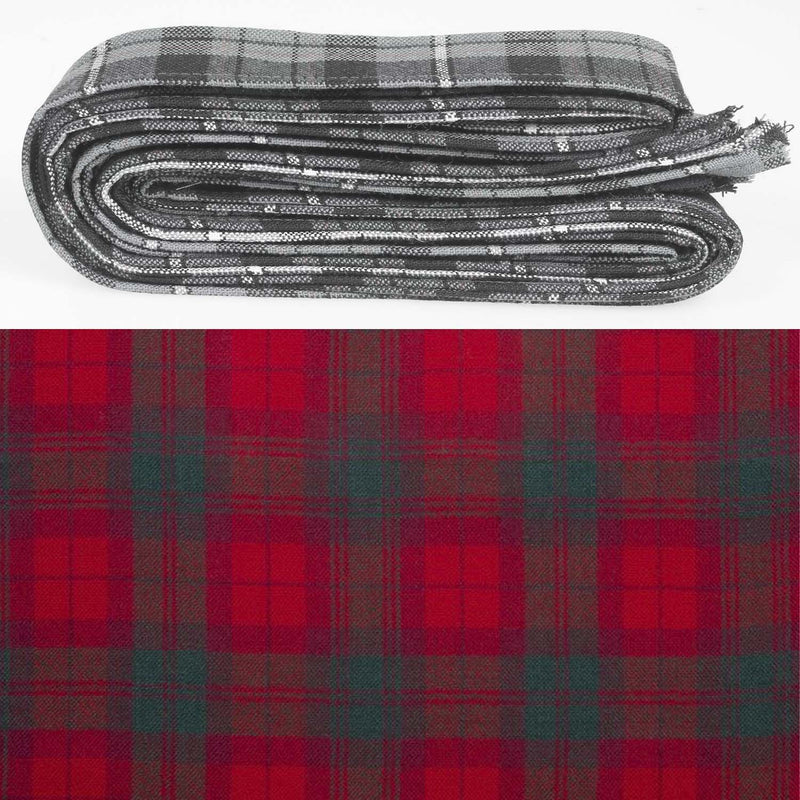Wool Strip Ribbon in MacNab Modern Tartan - 5 Strips, Choose Your Width