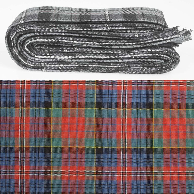 Wool Strip Ribbon in MacPherson Ancient Tartan - 5 Strips, Choose Your Width